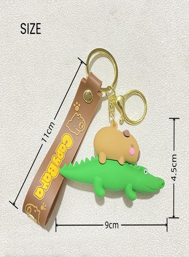 Zitokin Cute Capybara Keychain Wristlet, Capybara and Friends Accessories Kawaii Key Chain Bag Charm Gifts for Women (Daze) - Image 5